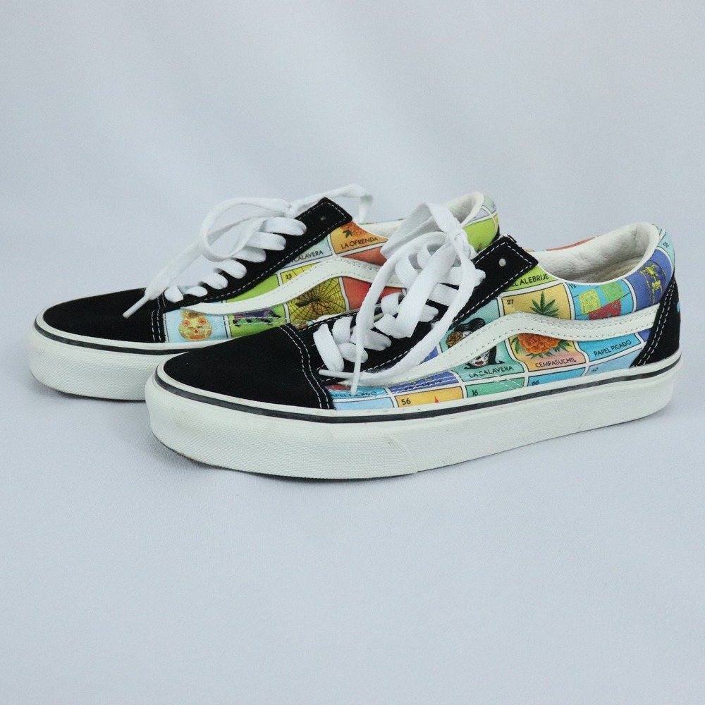Vans Loteria Don Clemente Mulicolor Patchwork Old Skool Sneakers Mens 7 W 8.5